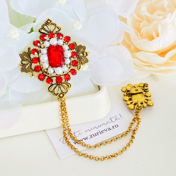 Brosa Dubla Rosie, Brose Dama, Brose Elegante [7]