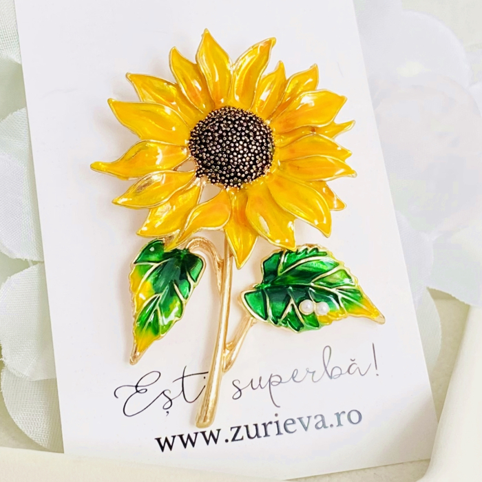 Brosa Floarea Soarelui, Brosa Dama Femei [5]