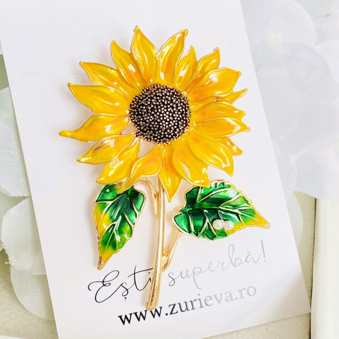 Brosa Floarea Soarelui, Brosa Dama Femei [6]