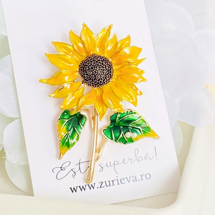 Brosa Floarea Soarelui, Brosa Dama Femei [7]