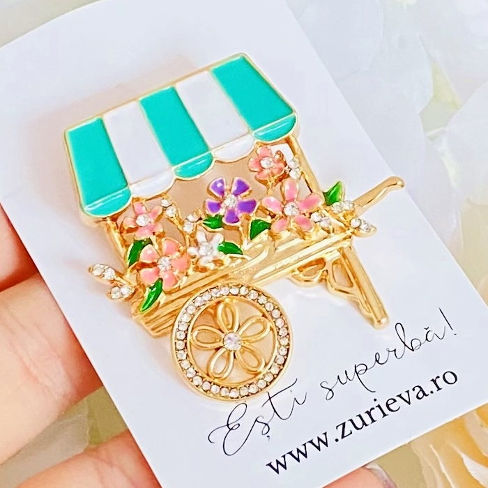 Brosa Casuta cu Flori, Brose Dama, Brose Elegante [5]