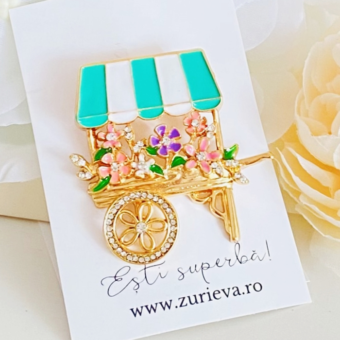 Brosa Casuta cu Flori, Brose Dama, Brose Elegante [4]