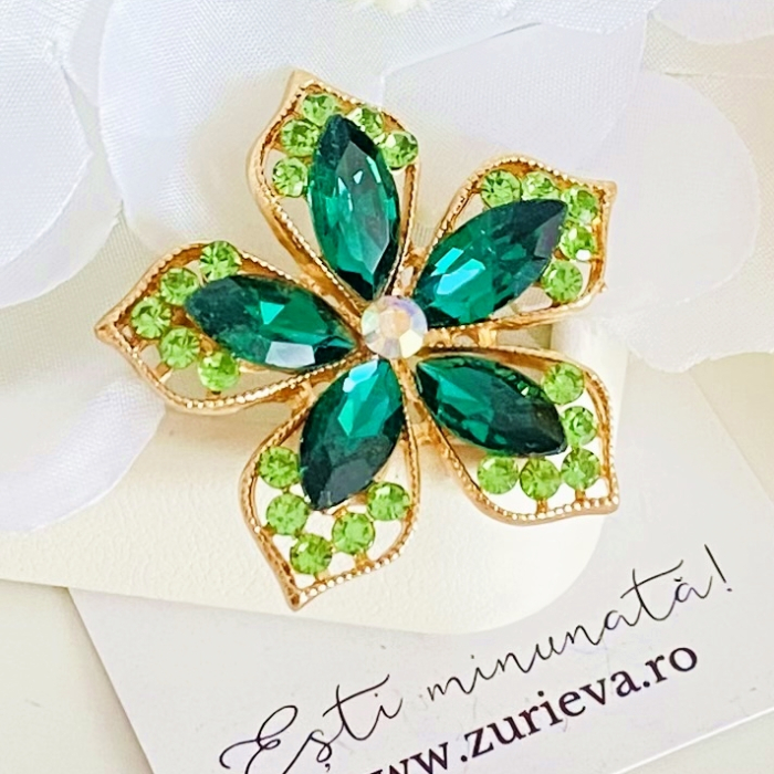 Brosa Floare Verde, Brose Dama, Brose Elegante [4]