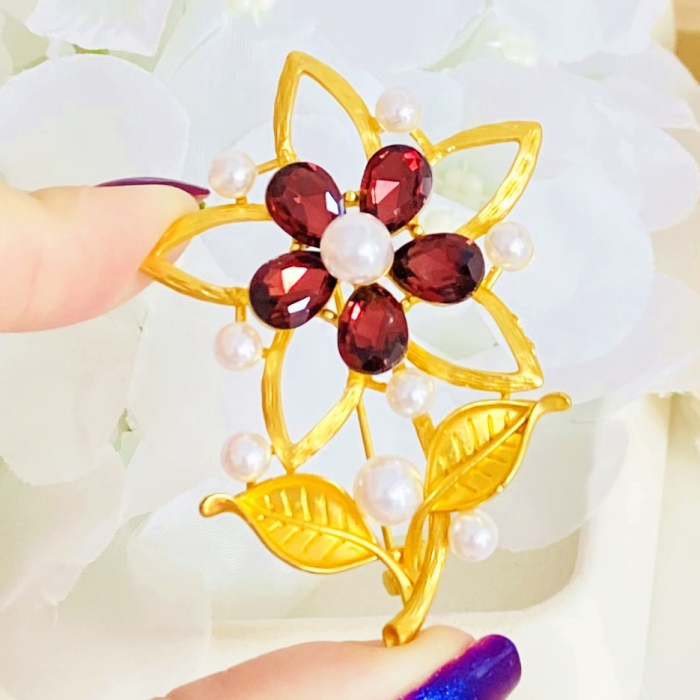 Brosa Floare Auriu Mat, Brose Dama, Brose Elegante [2]