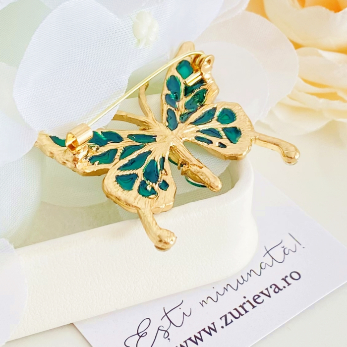 Brosa Fluturas Verde, Brose Dama, Brose Elegante [5]
