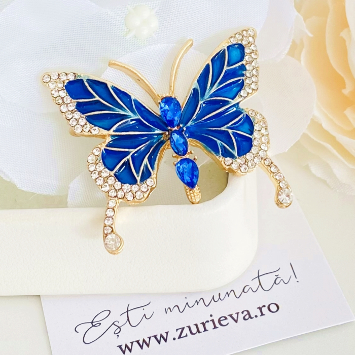 Brosa Fluturas Albastru, Brose Dama, Brose Elegante [4]
