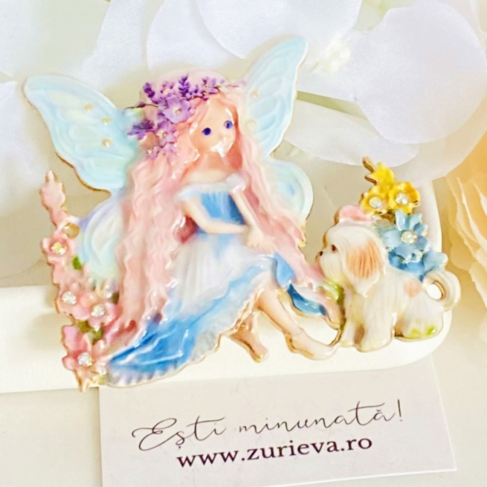 Brosa Zana & Catelus - Albastru, Brose Dama, Brose Elegante [6]