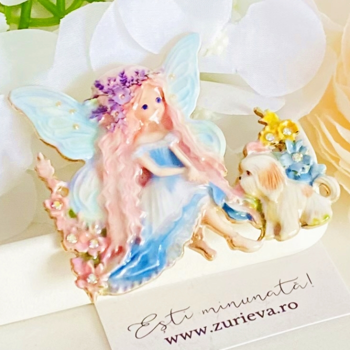 Brosa Zana & Catelus - Albastru, Brose Dama, Brose Elegante [5]