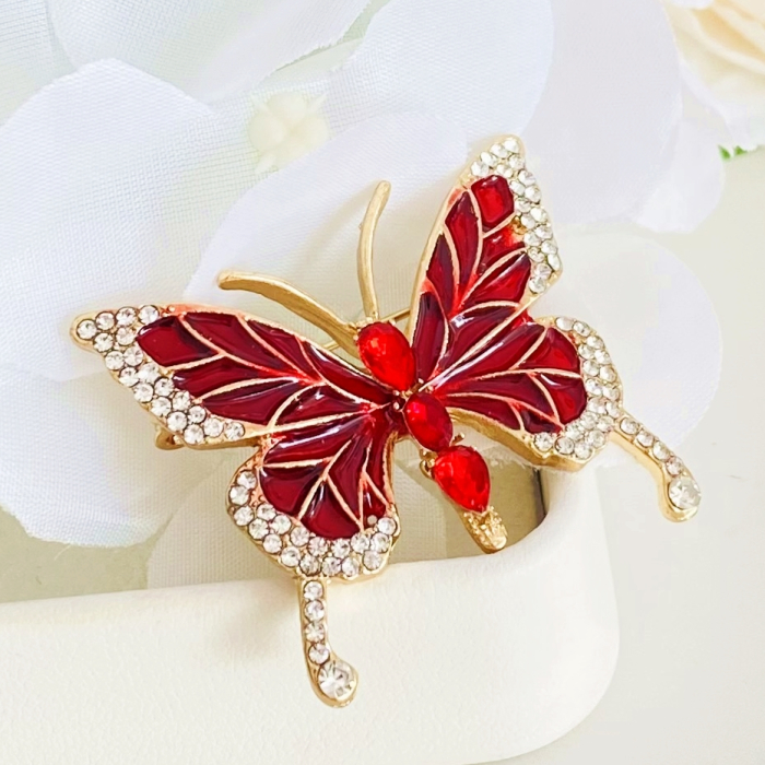Brosa Fluturas Rosu, Brose Dama, Brose Elegante [4]
