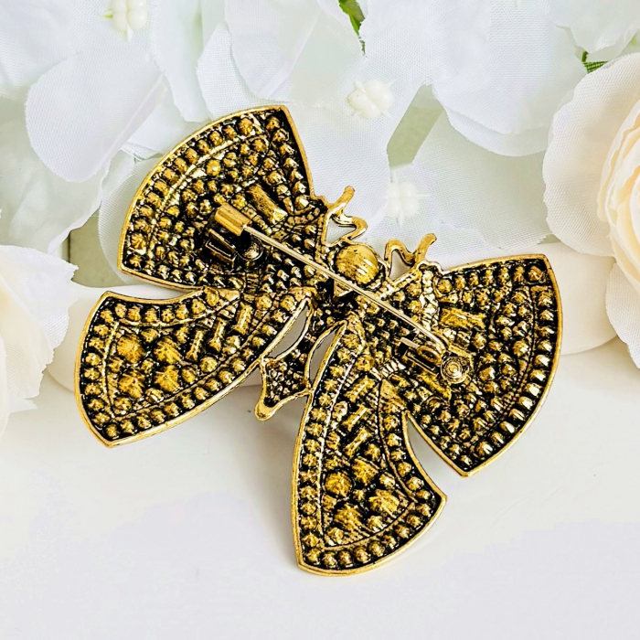 Brosa Statement Fluture Regal Albastru, Brosa Dama, Brose Elegante [6]