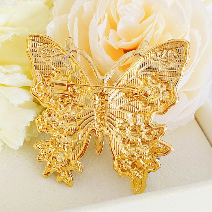 Brosa Fluture Alb Albastru, Brose Dama, Brose Mari Elegante [8]