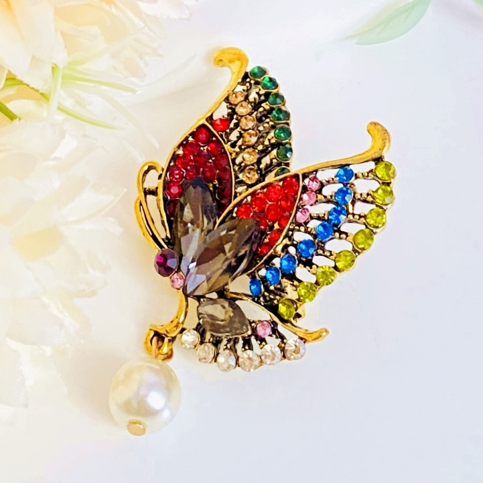 Brosa Fluturas Multicolor, Brosa Dama Femei [8]