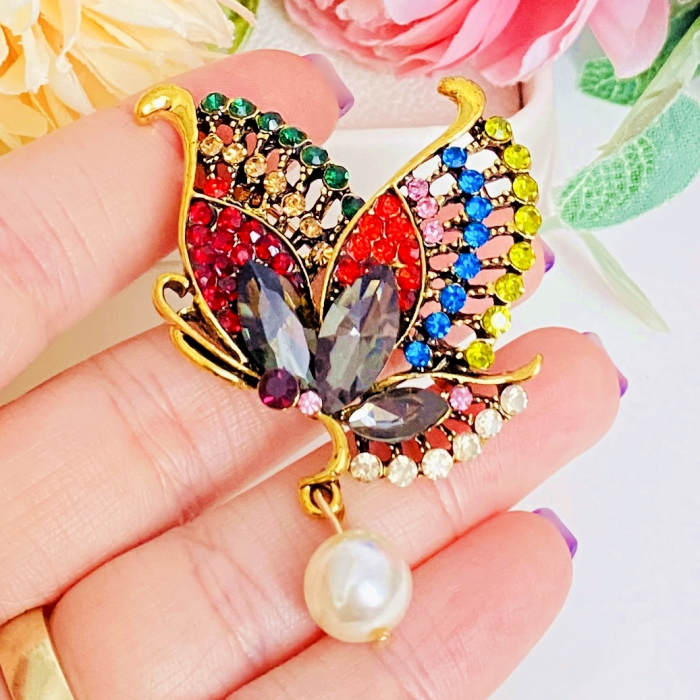 Brosa Fluturas Multicolor, Brosa Dama Femei [5]