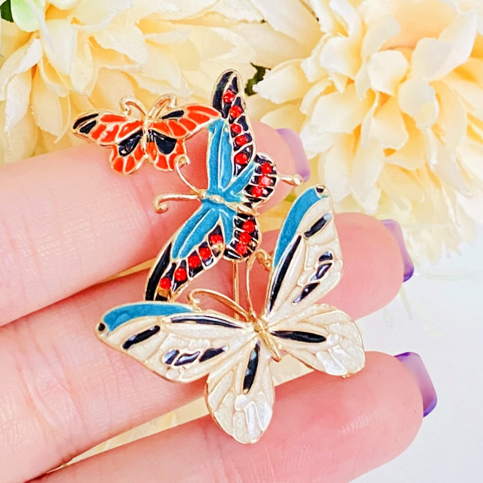 Brosa Fluturi Multicolori, Brosa Dama Femei [5]