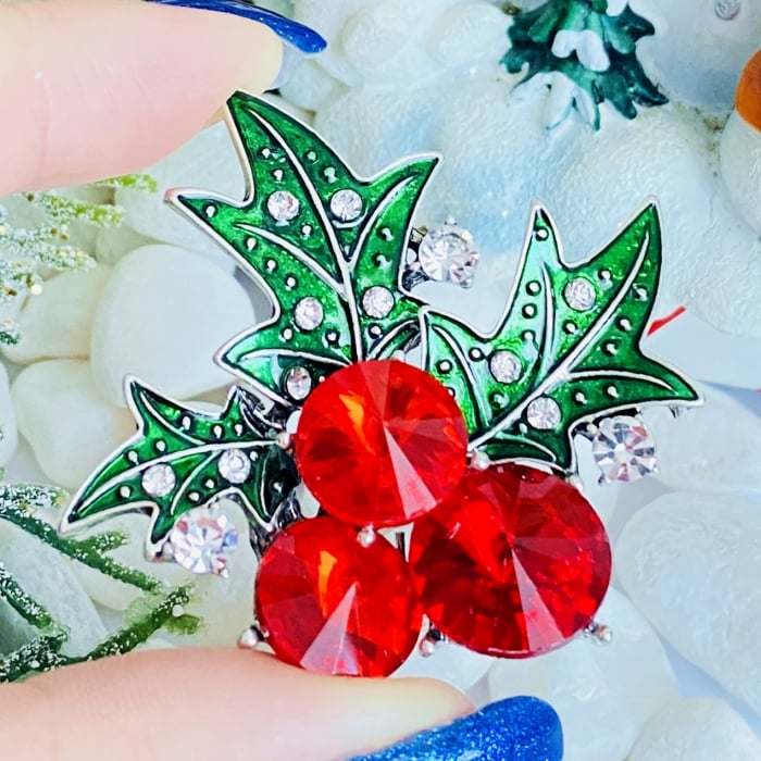 Brosa Craciunita Argintie, Brose Craciun, Brosa Statement, Brose Femei [9]