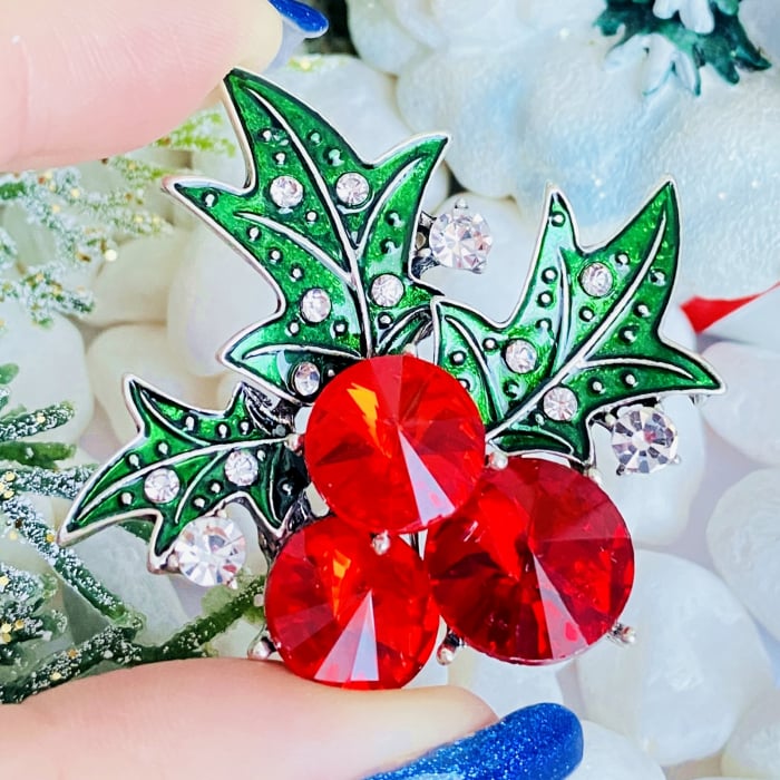 Brosa Craciunita Argintie, Brose Craciun, Brosa Statement, Brose Femei [5]