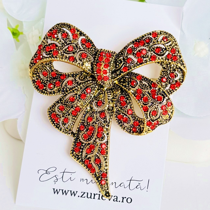 Brosa Funda Aurie si Rosie, Brosa Dama Femei [1]