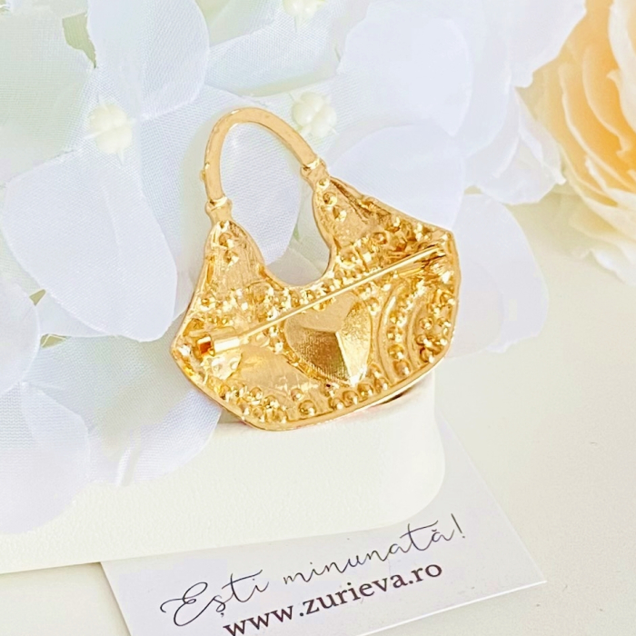 Brosa Geanta Mov, Brose Dama, Brose Elegante [5]