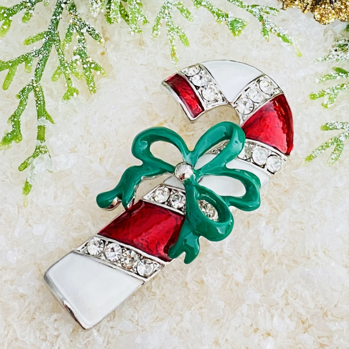 Brosa Candy Cane Craciun, Brosa Statement, Brose Femei [4]