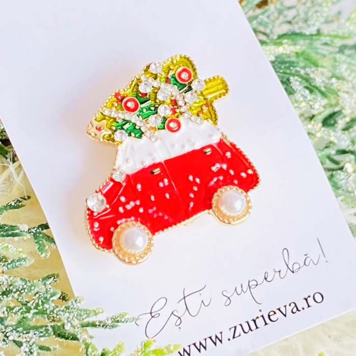 Brosa Masinuta Craciun, Brosa Statement, Brose Femei [7]