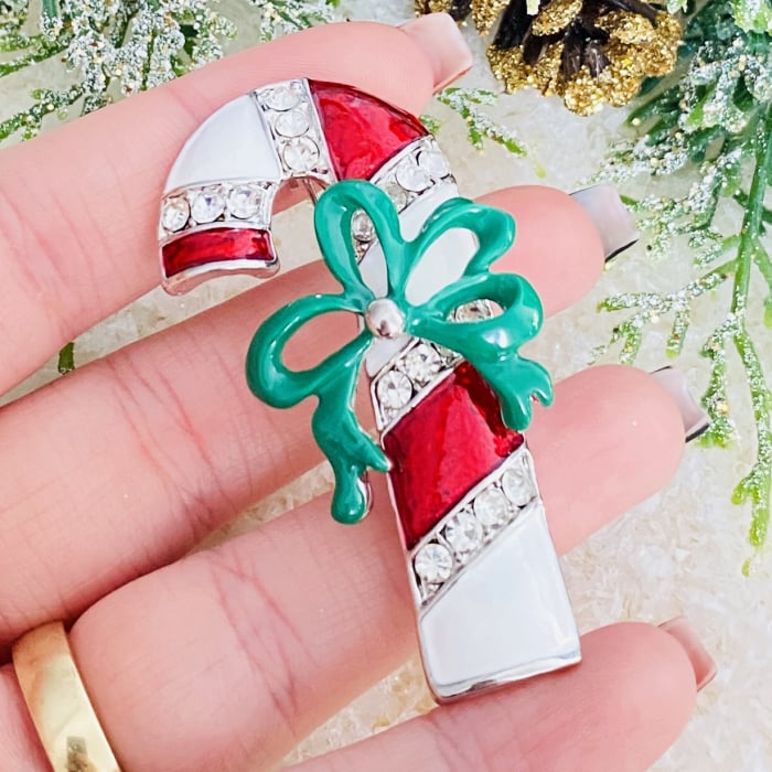 Brosa Candy Cane Craciun, Brosa Statement, Brose Femei [1]