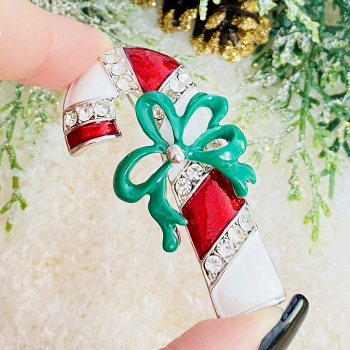 Brosa Candy Cane Craciun, Brosa Statement, Brose Femei [3]