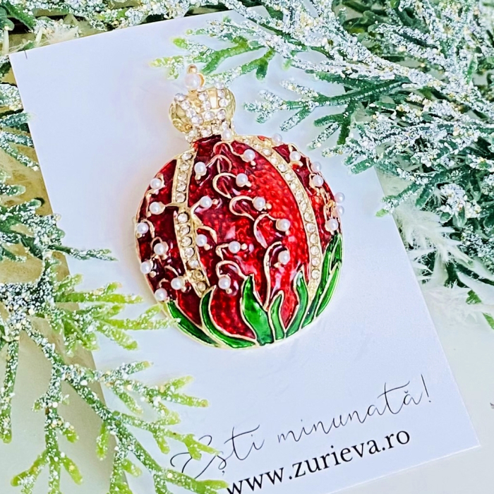 Brosa Glob Craciun - Craciun, Brosa Statement, Brose Femei [4]