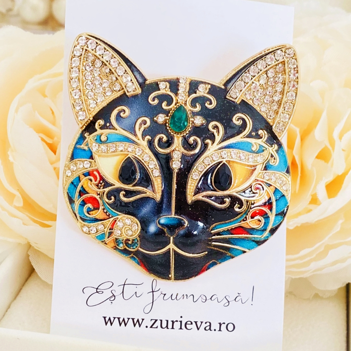 Brosa Pisica Neagra Mare, Brose Dama, Brose Mari Animale [4]