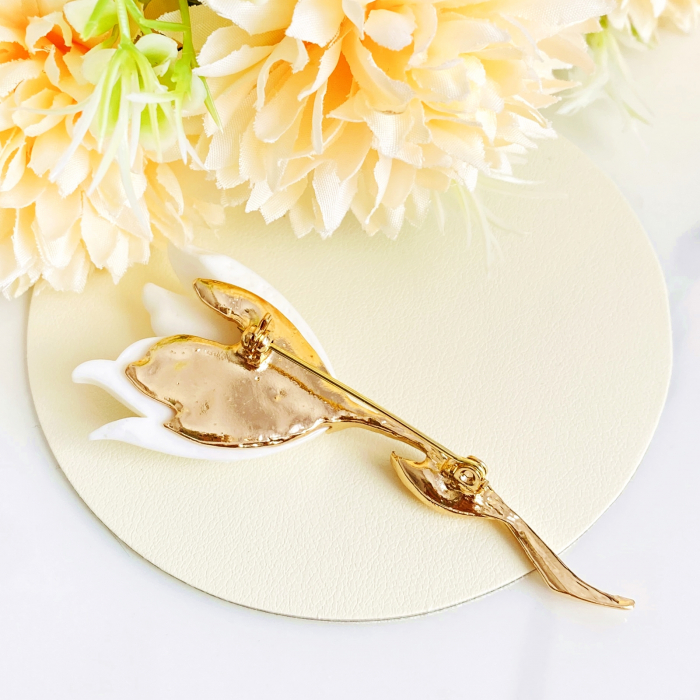 Brosa Lalea Alba, Brosa Dama Femei [4]