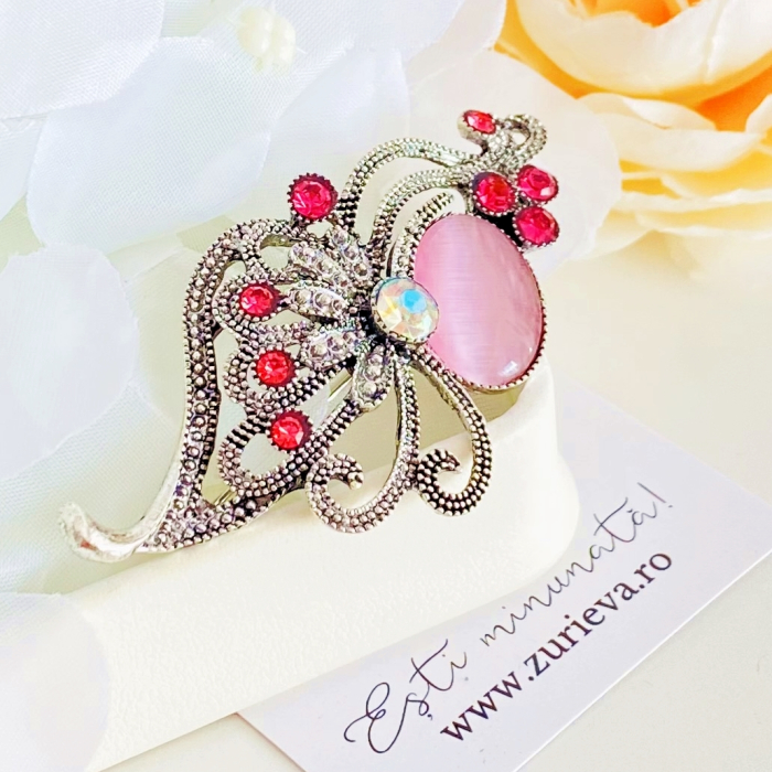 Brosa Argintie - Roz, Brose Dama, Brose Elegante [3]