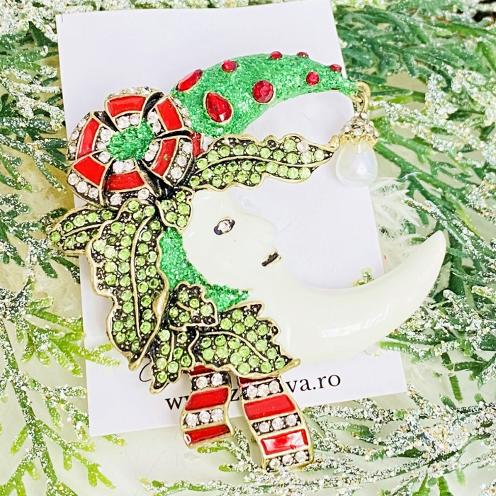 Brosa Luna Craciun, Brosa Statement, Brose Femei [6]