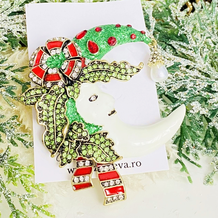 Brosa Luna Craciun, Brosa Statement, Brose Femei [2]