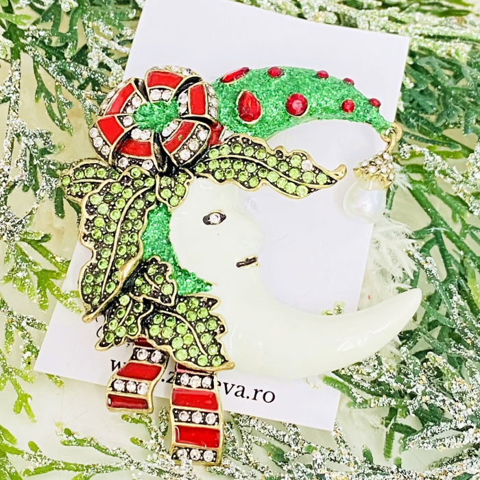 Brosa Luna Craciun, Brosa Statement, Brose Femei [1]