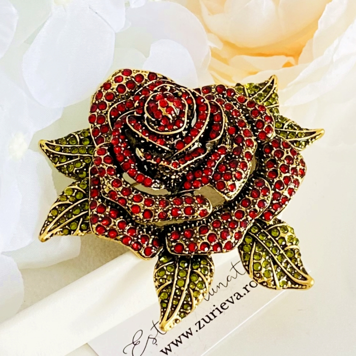 Brosa Trandafir Rosu Mare, Brose Dama, Brose Elegante [7]
