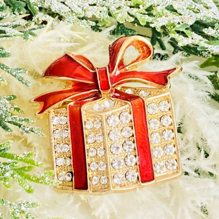 Brosa Cadou Craciun Rosu, Brosa Statement, Brose Femei [9]