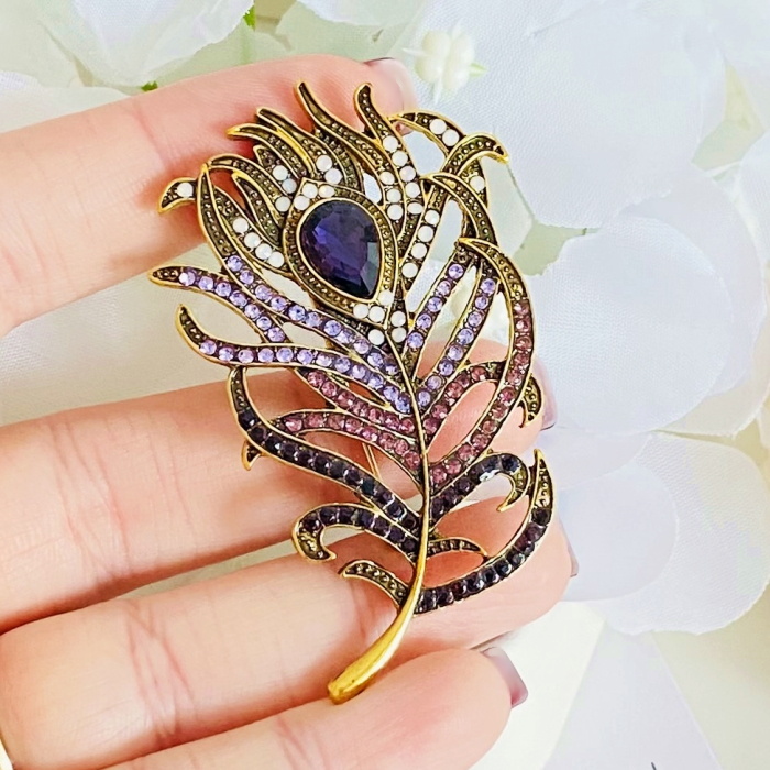 Brosa Pana Paun Mov, Brose Dama, Brose Elegante [2]