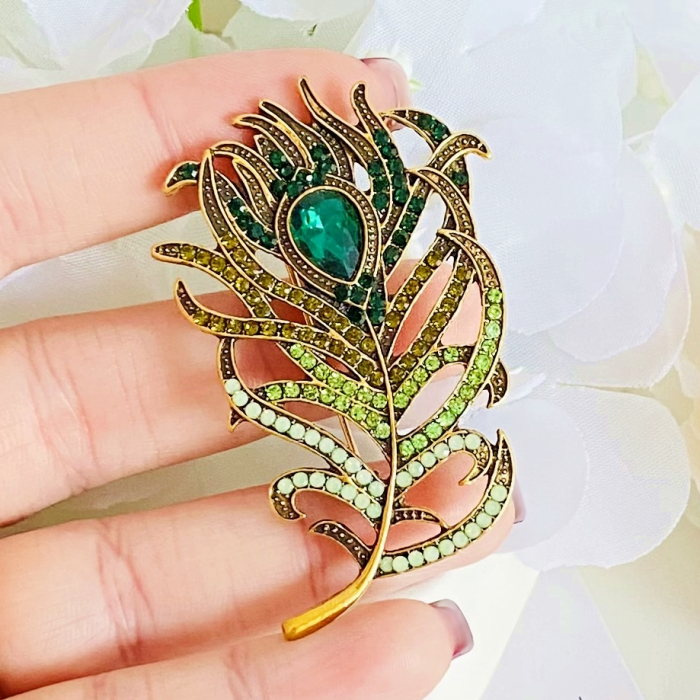 Brosa Pana Paun Verde, Brose Dama, Brose Elegante [2]