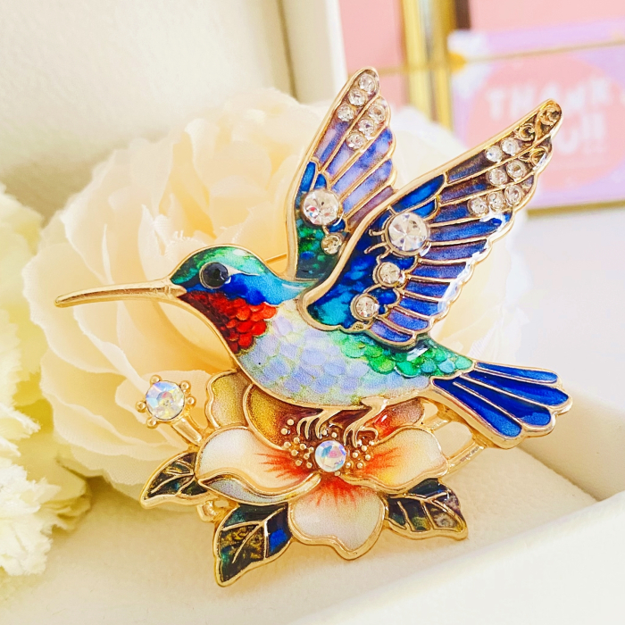 Brosa Pasare Colibri Colorata, Brose Dama, Brose Mari Elegante [7]
