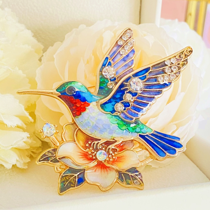 Brosa Pasare Colibri Colorata, Brose Dama, Brose Mari Elegante [4]