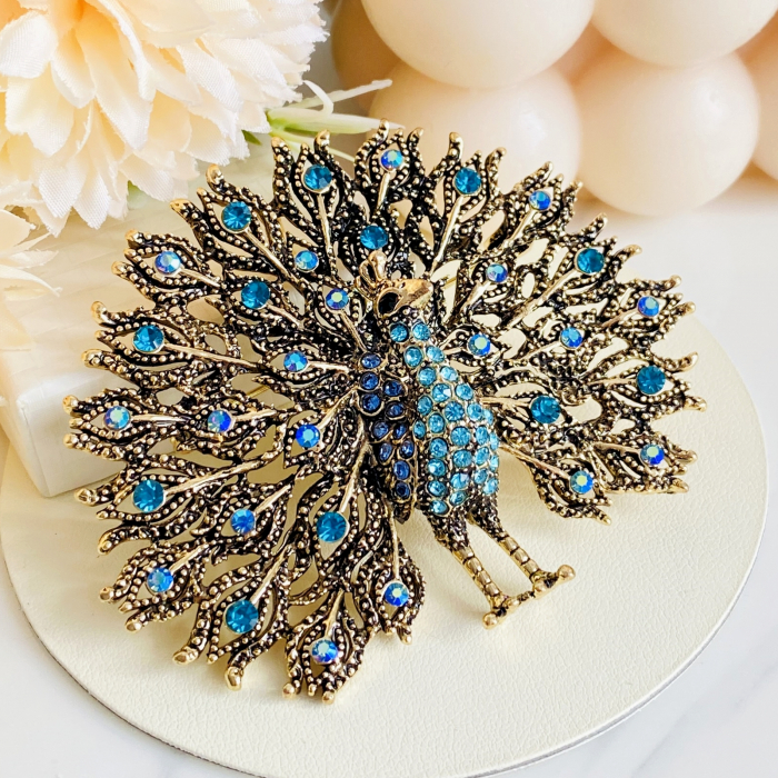 Brosa Paun - Peacock, Brosa Dama Femei [4]
