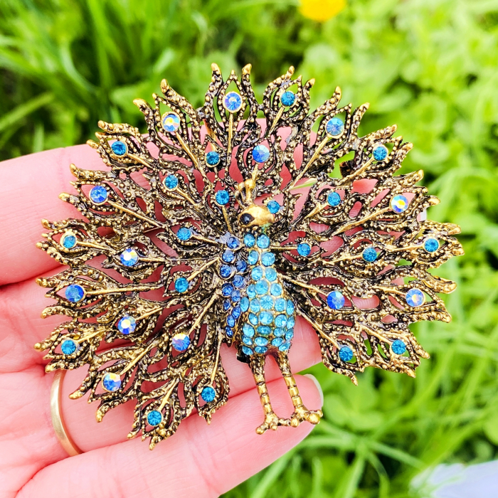 Brosa Paun - Peacock, Brosa Dama Femei [2]
