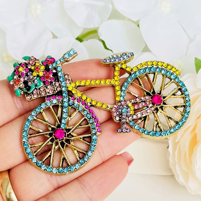 Brosa Bicicleta Colorata, Brosa Dama Femei, Brose Statement [3]