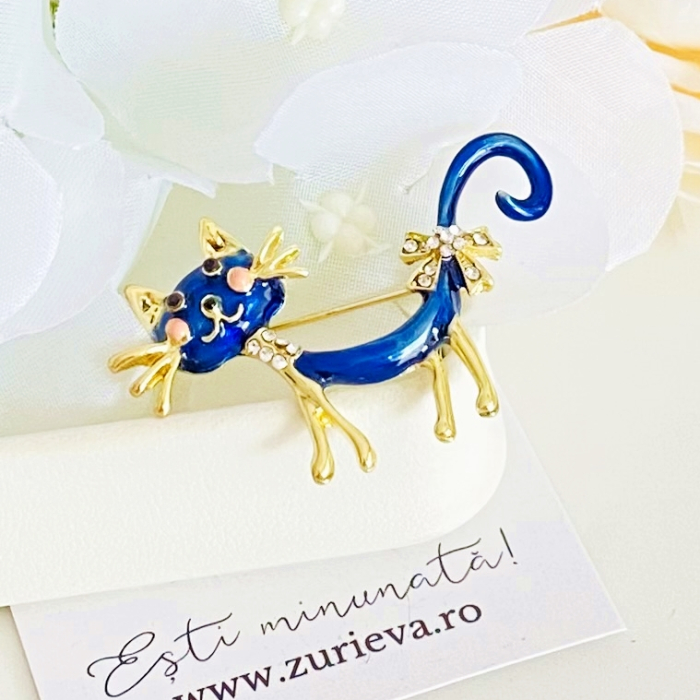 Brosa Pisica Albastra, Brose Dama, Brose Elegante [5]