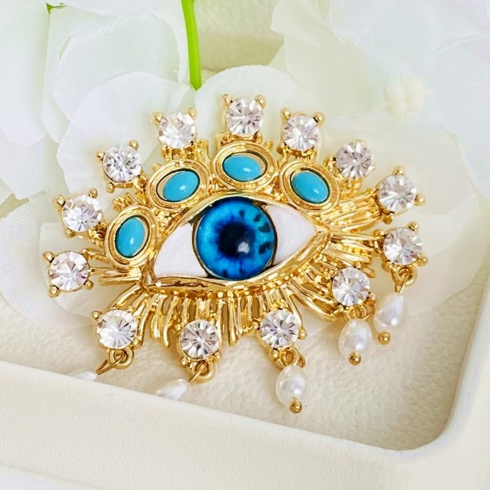 Brosa Ochi Albastru, Brosa Dama Femei [4]
