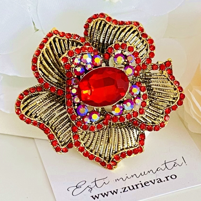 Brosa Floare Rosie, Brose Dama, Brose Elegante [2]