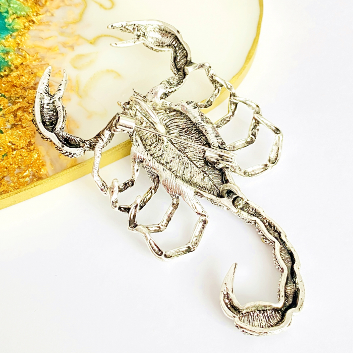 Brosa Scorpion Argintiu, Brosa Dama Femei [5]