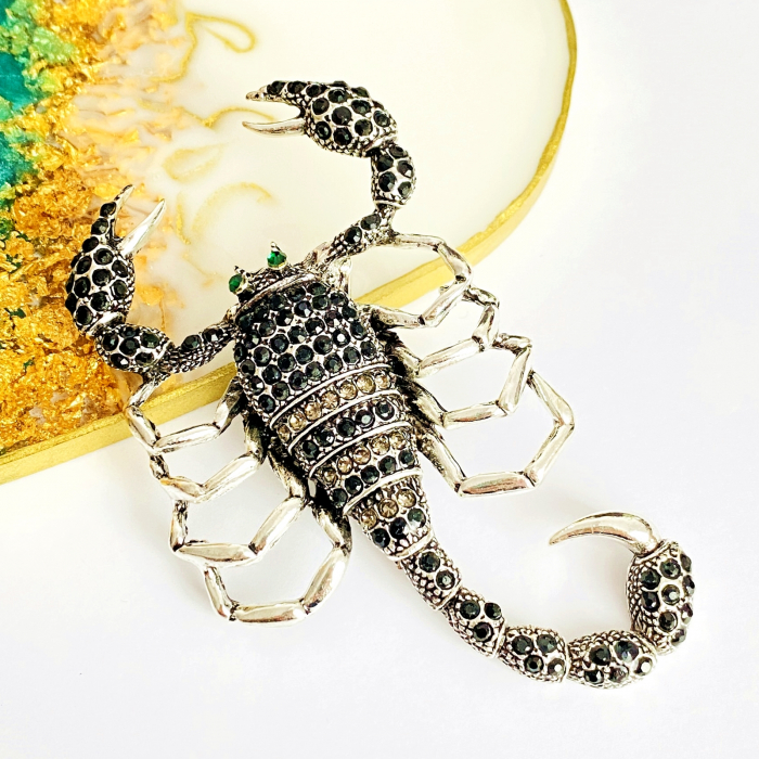 Brosa Scorpion Argintiu, Brosa Dama Femei [3]