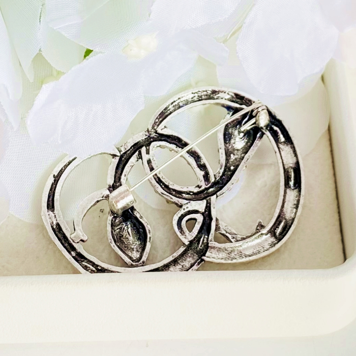 Brosa Serpi Cristale Albastre, Brosa Dama Femei [5]