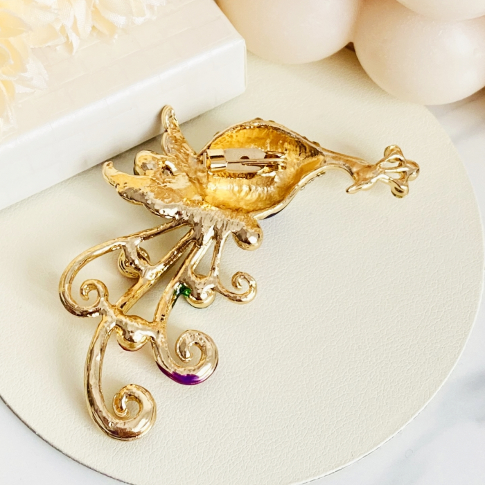 Brosa Paun Multicolor, Brosa Statement, Brose Femei [6]