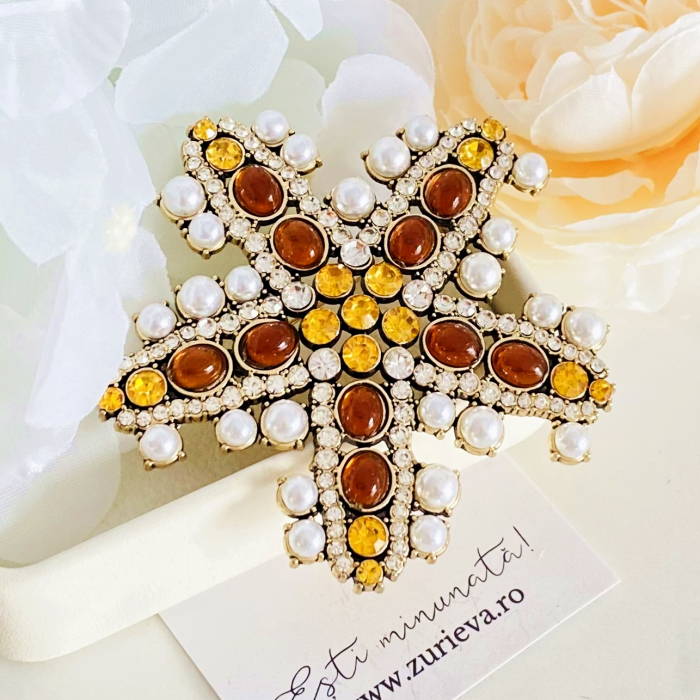 Brosa Stea Maro & Perle, Brose Dama, Brose Elegante [6]